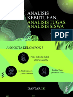 Analisis Kebutuhan, Analisis Tugas, Dan Analisis Siswa