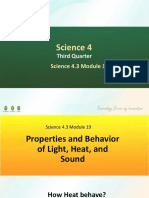 Science 4.3 Module 19 Properties and Behavior of Light, Heat, and Sound