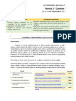 Parcial 2 Química I: Actividades Semana 1