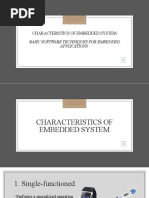 Characteristics of Embedded System: Basic Software Techniques For Embedded Applications