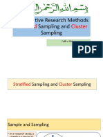 Stratified Sampling and Cluster Sampling