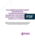 RCP COVID-19: recomendaciones para reanimación cardiopulmonar en pacientes con SARS-CoV-2