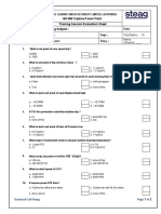 165 MW Captive Power Plant Training Session Evaluation Sheet Training Subject