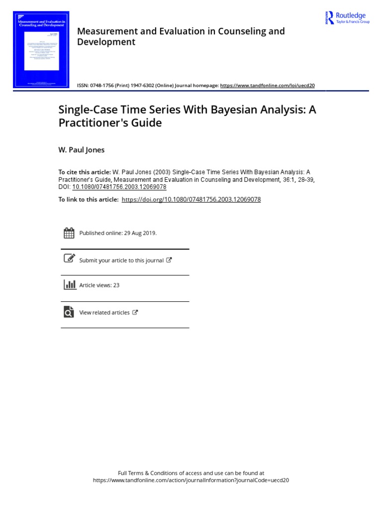 Single Case Time Series With Bayesian Analysis A Practitioner S Guide ...