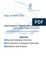 Topic 10 WIPO File: Payment Gateway / Integration With Local Banks