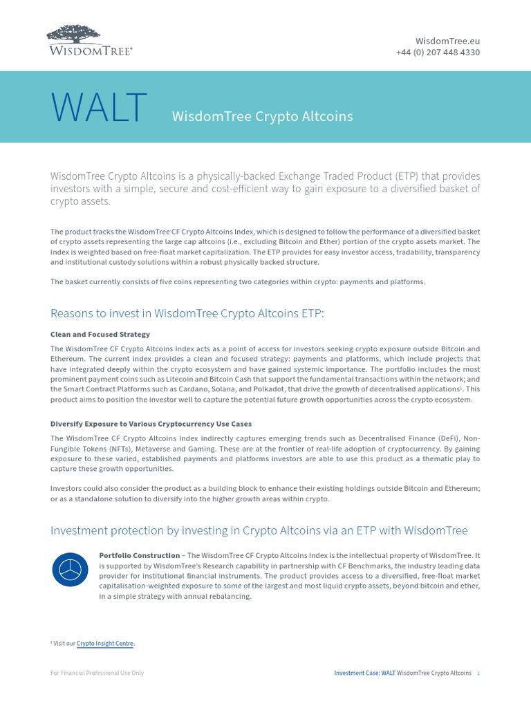 Crypto Altcoins ETP Investment Guide | PDF | Cryptocurrency | Investing