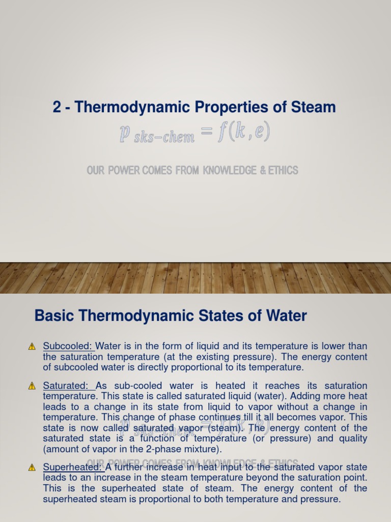 Thermodynamic States of Steam Explained | PDF | Steam | Enthalpy
