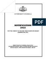 Kerala Plus Two Exam Notification 2022