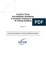 Certified Tester Accreditation Guidelines To Evaluate Training For The AI Testing Syllabus