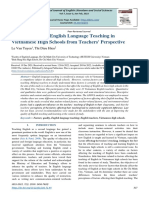 Factors Affecting English Language Teaching in Vietnamese High Schools From Teachers' Perspective