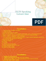 IELTS Speaking Leisure Vocabulary & Sample Answers