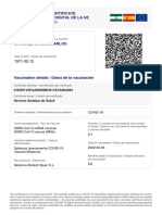 Vacunacion. Certificado Digital COVID UE. Andalucía