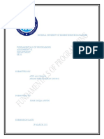 Fundamentals of Programing Assignment 01 Department SE 03: National University of Modern Sciences Rawalpimdi