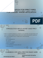 Presentation For PPRCT Pipes For Chilled Water Appication