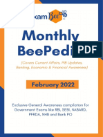 Monthly Current Affairs PDF - General Knowledge For This Monthly BeePedia February 2022 - Ixambee Beepedia