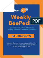 Weekly Current Affairs PDF - General Knowledge For This Week 1st February - 8th February 2022 - Ixambee Beepedia