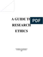 A Guide To Research Ethics: University of Minnesota Center For Bioethics 2003