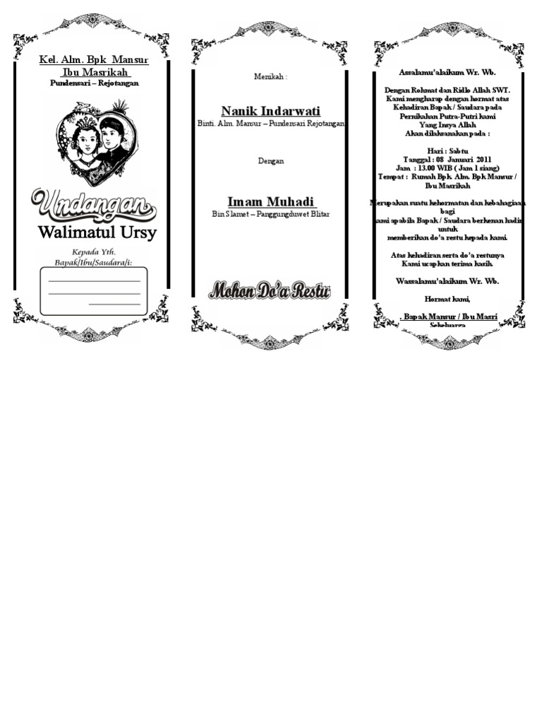 72 Contoh Undangan Nikah Di Rokok Terbaik Contoh Undangan