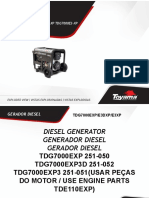 Diesel Generator Degerador Diesel Gerador Diesel: TDG7000E-XP TDG7000E3D-XP TDG7000E3-XP