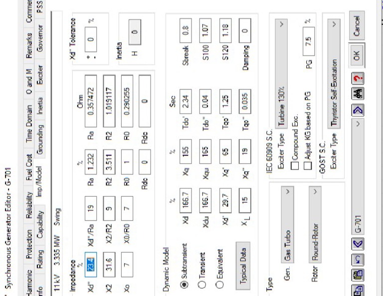 Typical Data of Generator | PDF