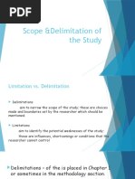 Scope &delimitation of The Study