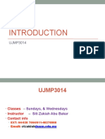 Introduction UJMP3014