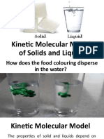 Kinetic Molecular Model of Solids and Liquids