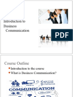 Introduction to Business Communication Course Outline
