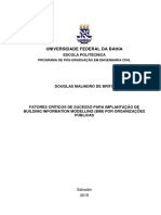 UFBA 2019 - Dissertação - Fatores Críticos de Sucesso Para Implantação de Building Information Modelling (BIM) Por Organizações Públicas