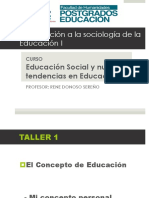 Clase 1 Introducción A La Sociología de La Educación