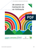 Informe de Seguimiento a La Implementación de Los ODS en Antioquia
