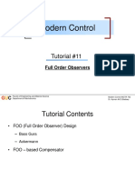 Modern Control: Tutorial #11