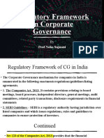 Regulatory Framework of Corporate Governance
