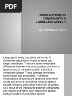 Modifications of Consonants in Connected Speech