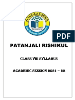 Cls 8 Syllabus Patanjali Rishikul