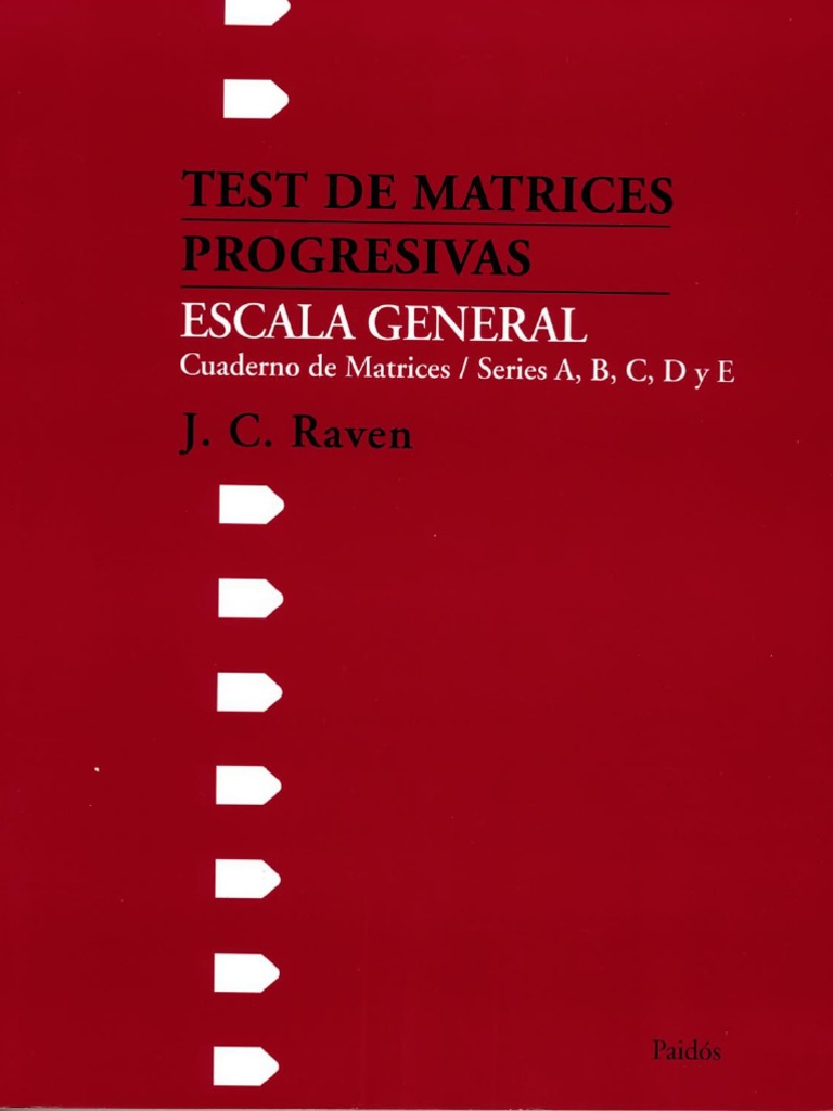 Test de Matrices Progresivas de RavenLáminas Escala AdultoRotado PDF