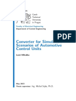 Simulation Scenarios of Automotive Control Units