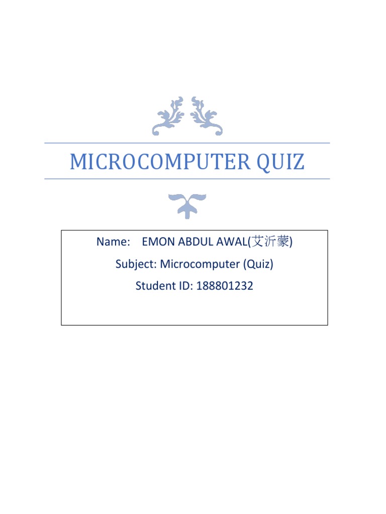 Microcomputer | PDF | Binary Coded Decimal | Decimal