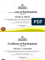 Certificate Participation Lac Group 1