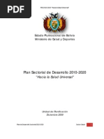 Plan Sectorial de Desarrollo 2010-2020