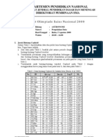 Soal OSN Astronomi Peng. Data 2009