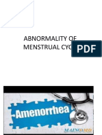 Disorders of Menstruation