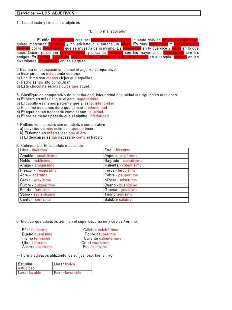 Ejercicios - Respondido 25-05-2021 | PDF | Artes del Lenguaje y ...