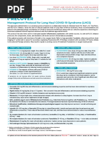I-Recover: Management Protocol For Long Haul COVID-19 Syndrome (LHCS)