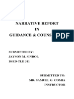 Narrative Report in Guidance and Counseling Jayson