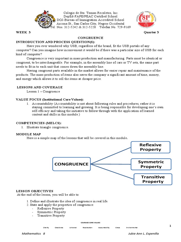 Understanding Triangle Congruence in Geometry | PDF | Triangle ...