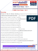 IBPS RRB Clerk Mains Reasoning Questions