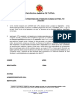 Formato Decalaraciones y Autorizaciones JUGADORES FCF