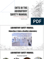 Elements in The Chemical Laboratory Safety Manual: Jocelyn S. Sorrilla, RCH