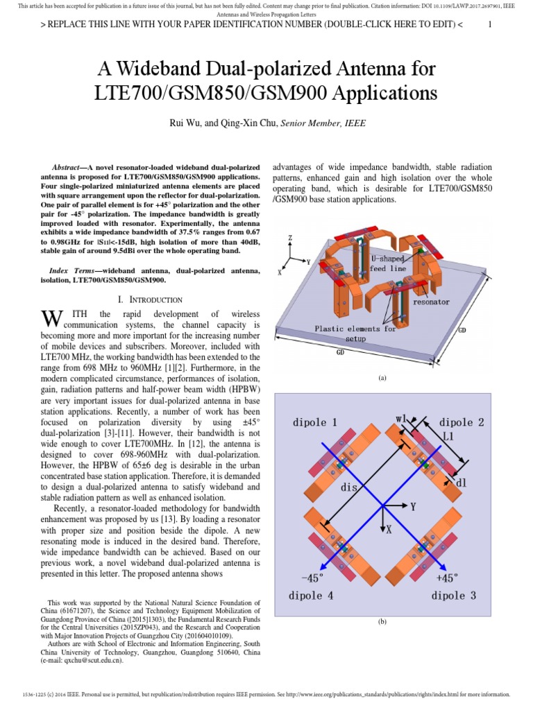 Wideband Dual-Polarized Antenna Design | PDF | Antenna (Radio) | Wireless